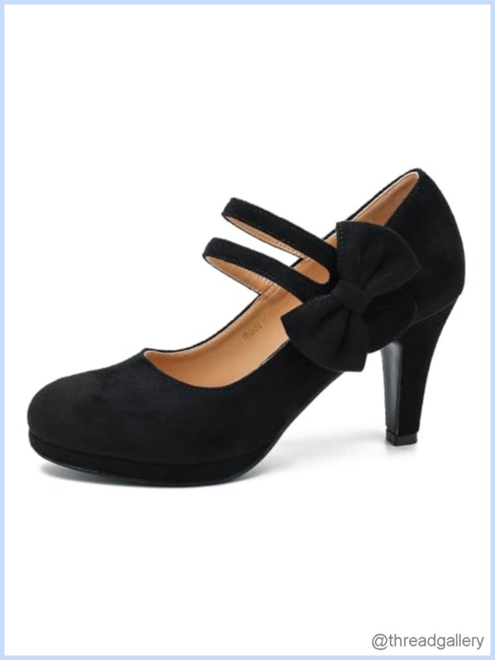 Women's Kitten Heel Pumps Faux Velvet Closed Toe Double Ankle Strap Dress Shoes